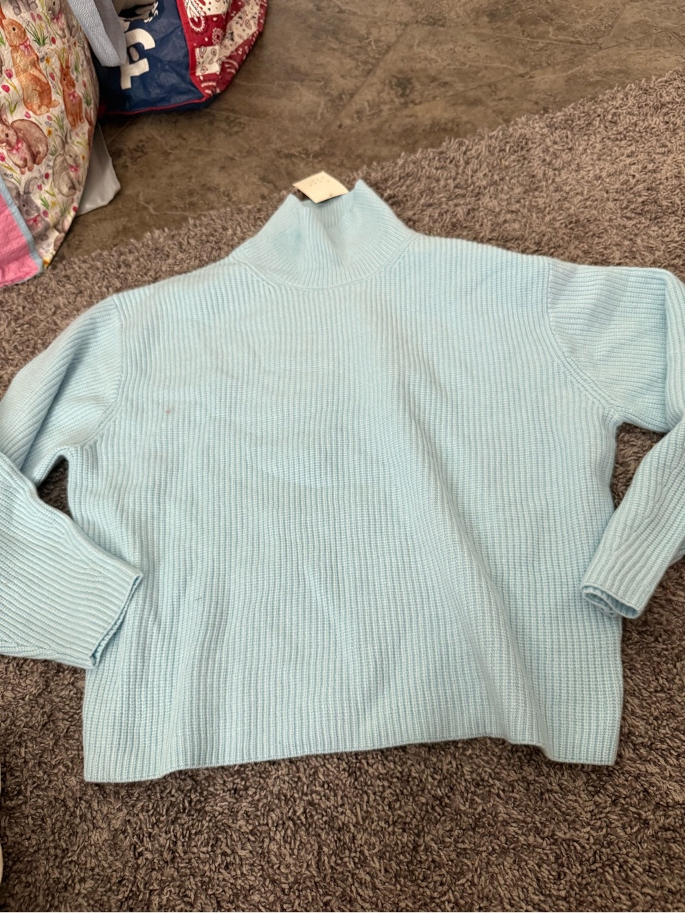🥞a new day Powder Blue Ribbed Turtleneck Sweater